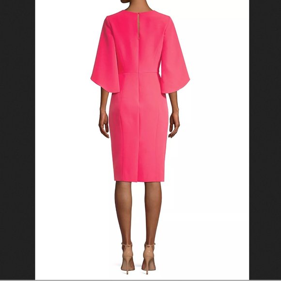 Milly Jana Flutter-Sleeve Sheath Dress in Guava Pink Size 12 NWT - Picture 2 of 5